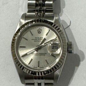 Rolex Date Just Lady, anno 1997, data, automatico, vetro zaffiro, ghiera in Oro bianco, completo di scatola e garanzia, revisionato e con un anno di garanzia del negozio.