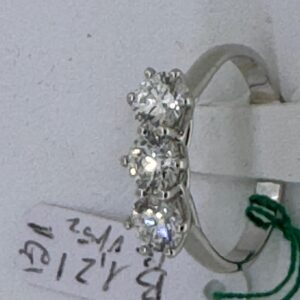 ANELLO TRILOGY ORO BIANCO CT 1,21 COLORE G PUREZZA VVS2 CERTIFICATO INTERNAZIONALE IGI