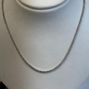 COLLIER ORO BIANCO E BRILLANTINI PER CT 1,93 G COLOR VVS2 gr. 13,00