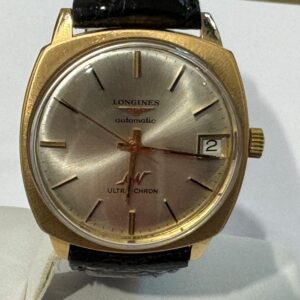Longines Ultra-Chron, automatico, data, cassa oro rosa, revisionato, vintage più un anno di garanzia del negozio.
