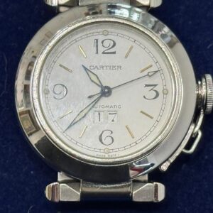Cartier Pasha, anno 2009, diametro 35mm, automatico, data, scatola e garanzia, revisionato con un anno di garanzia del negozio.