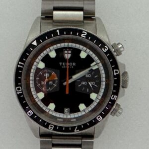 TUDOR Heritage Chrono automatico, acciaio, data, crono, fuso orario, sub 150 metri, diametro 42mm, anno 2010, come nuovo completo di scatola e garanzia più un anno di garanzia del negozio.