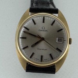 Omega Vintage, Bellissimo, cassa oro massiccio, carica manuale, revisionato con un anno di garanzia del negozio.