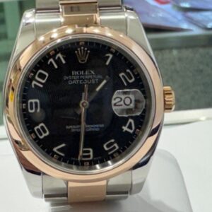 Rolex Date Just, oro rosa, automatico, anno 2005, diametro 36mm, revisionato con un anno di garanzia del negozio.