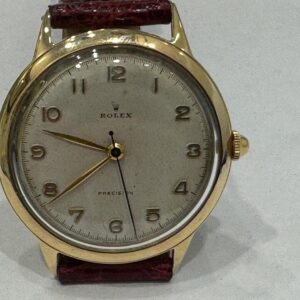 Rolex Precision, oro 18KT, diametro 36mm, carica manuale, vintage, revisionato con un anno di garanzia del negozio.